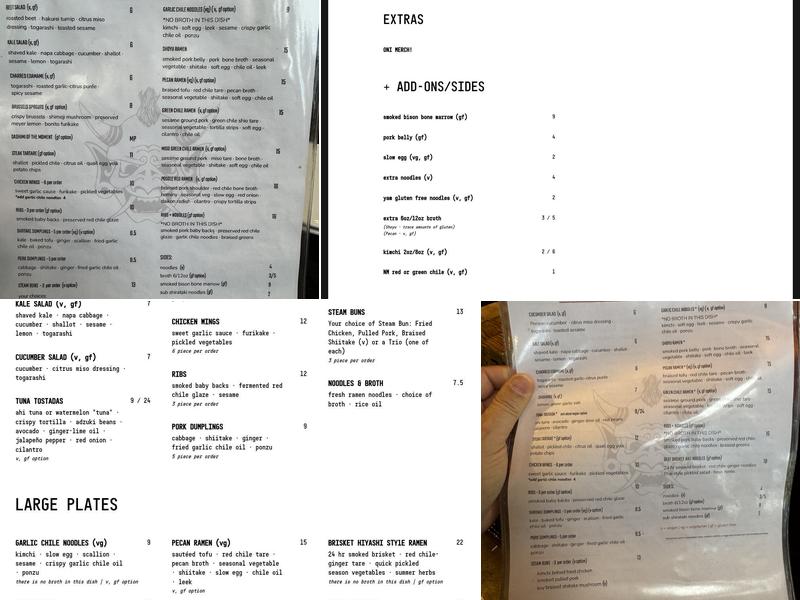 Oni Menu