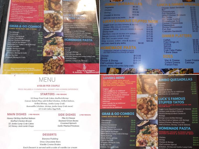 Goldie's Seafood Carryout Menu