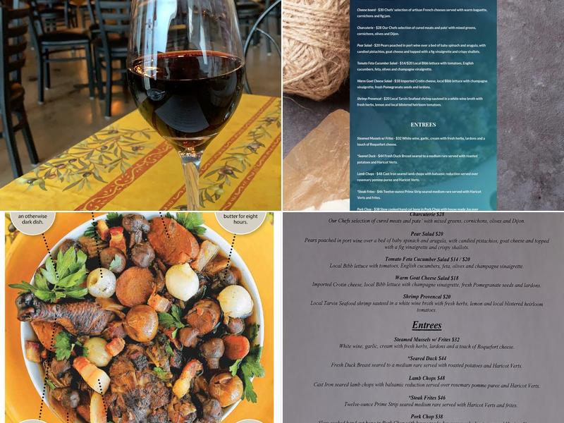 Ville Sainte Bistro Menu