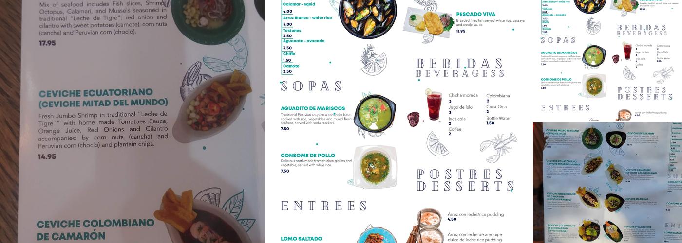 Viva Ceviche Menu