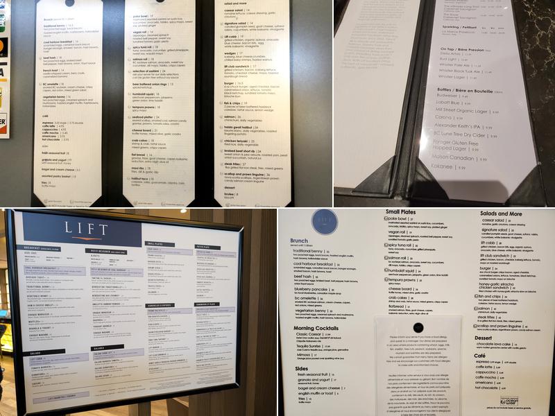 Lift Bar & Grill Menu