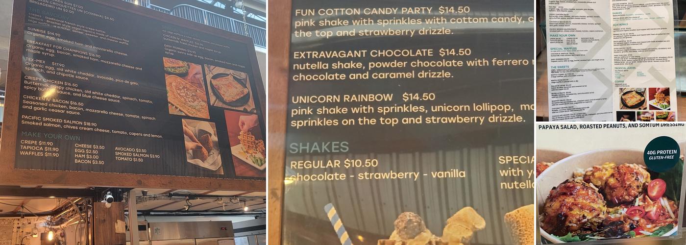 Craffles Menu