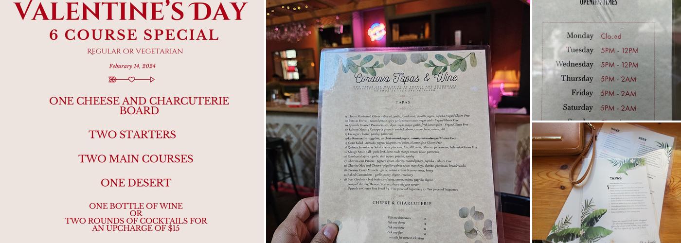 Cordova Tapas & Wine Menu