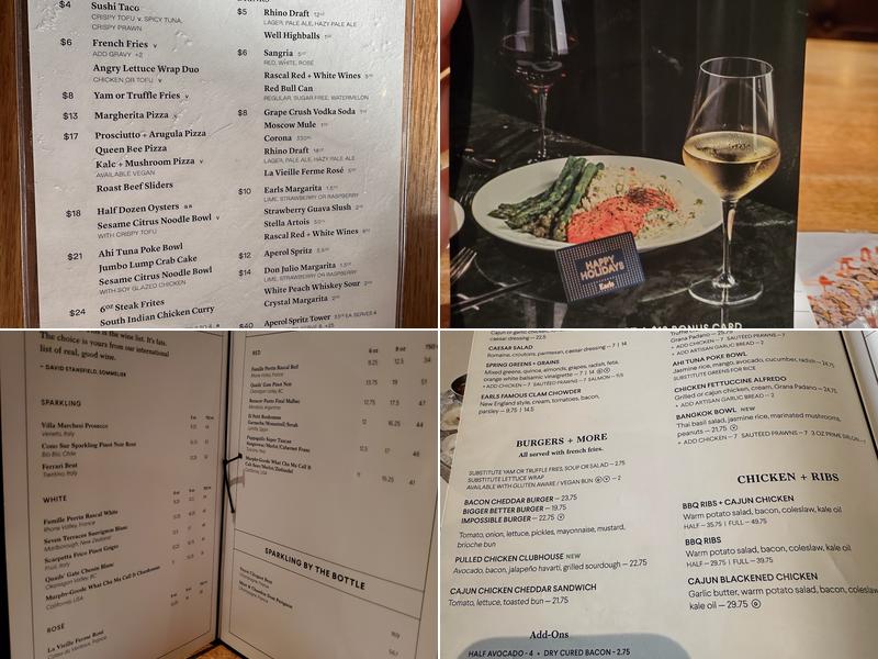 Earls Kitchen + Bar Menu