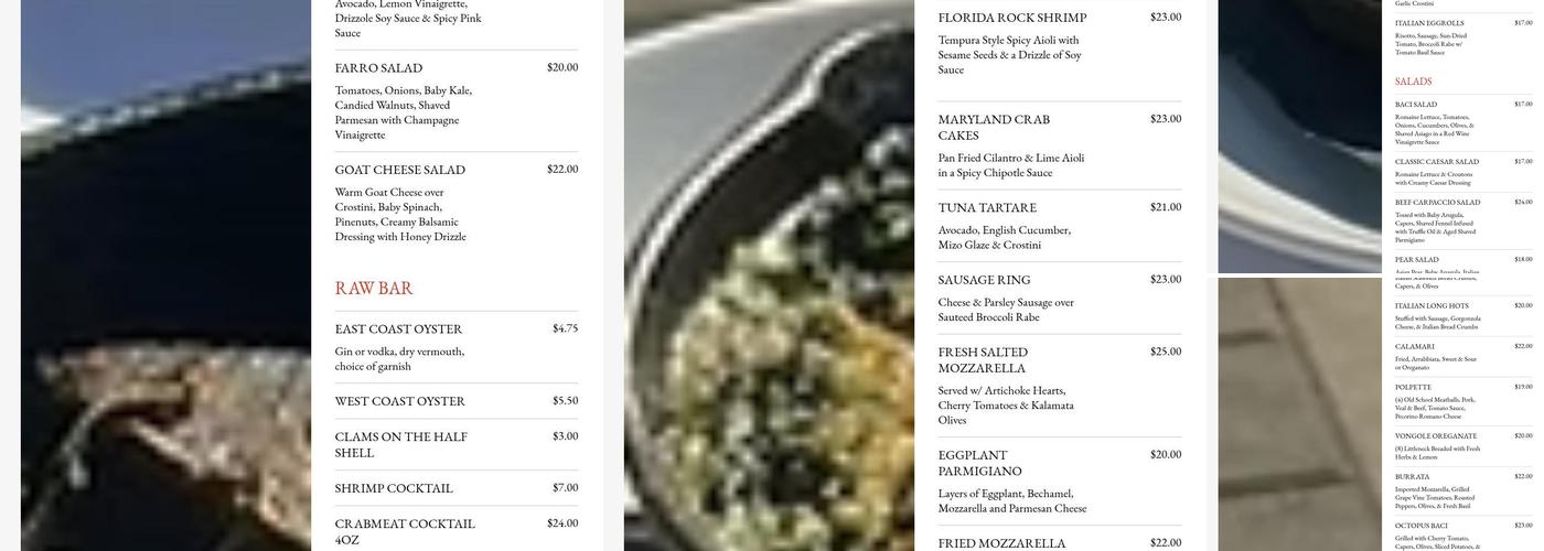 Baci - Staten Island Menu