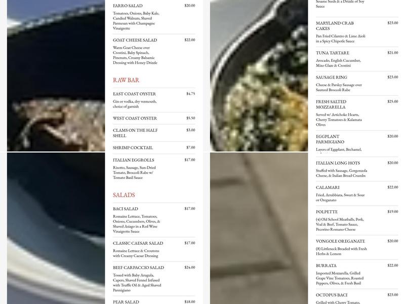 Baci - Staten Island Menu