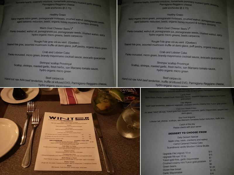 Veloute @ Palace Pier Menu