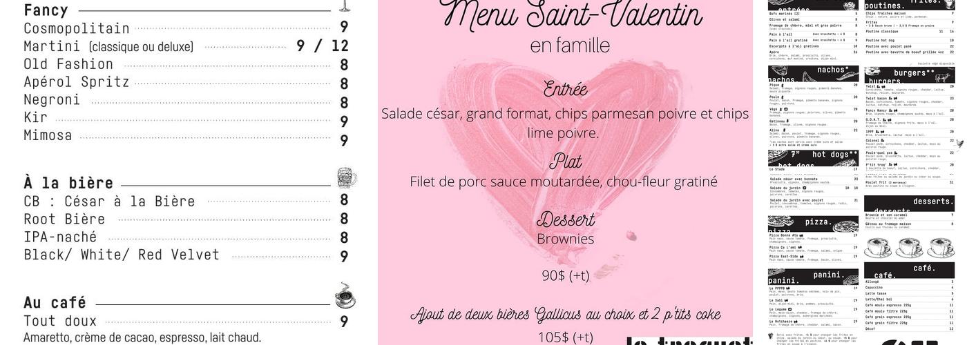 Le Troquet Menu