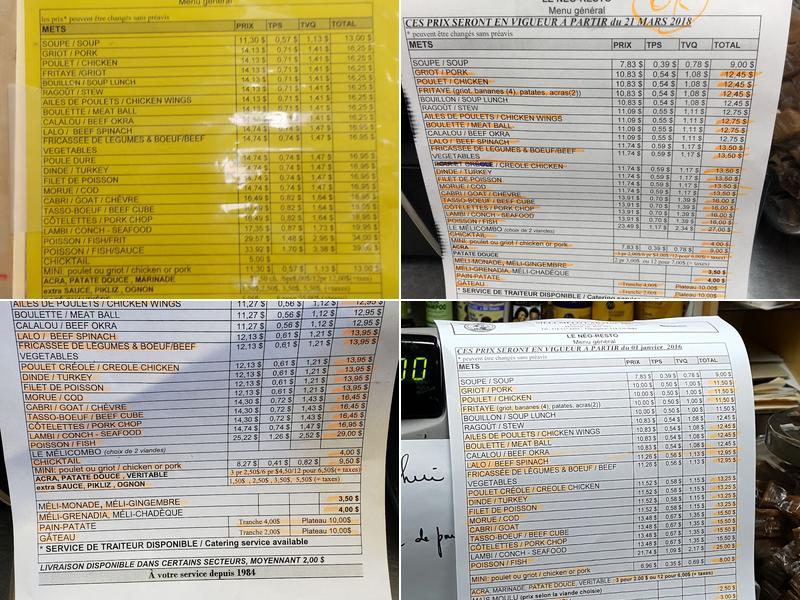 Meli-Melo Market Menu