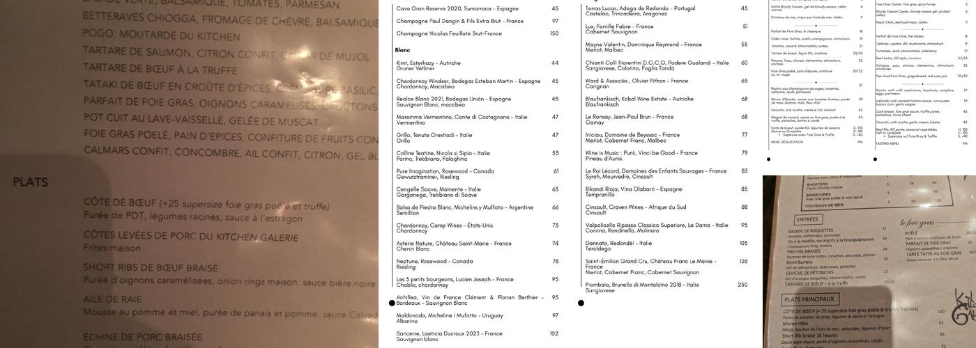 Kitchen Galerie Menu