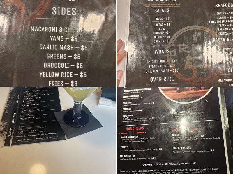 Grille 55 Menu