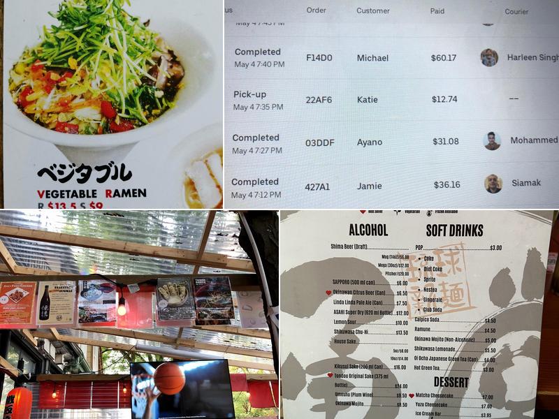 Tondou Ramen Menu