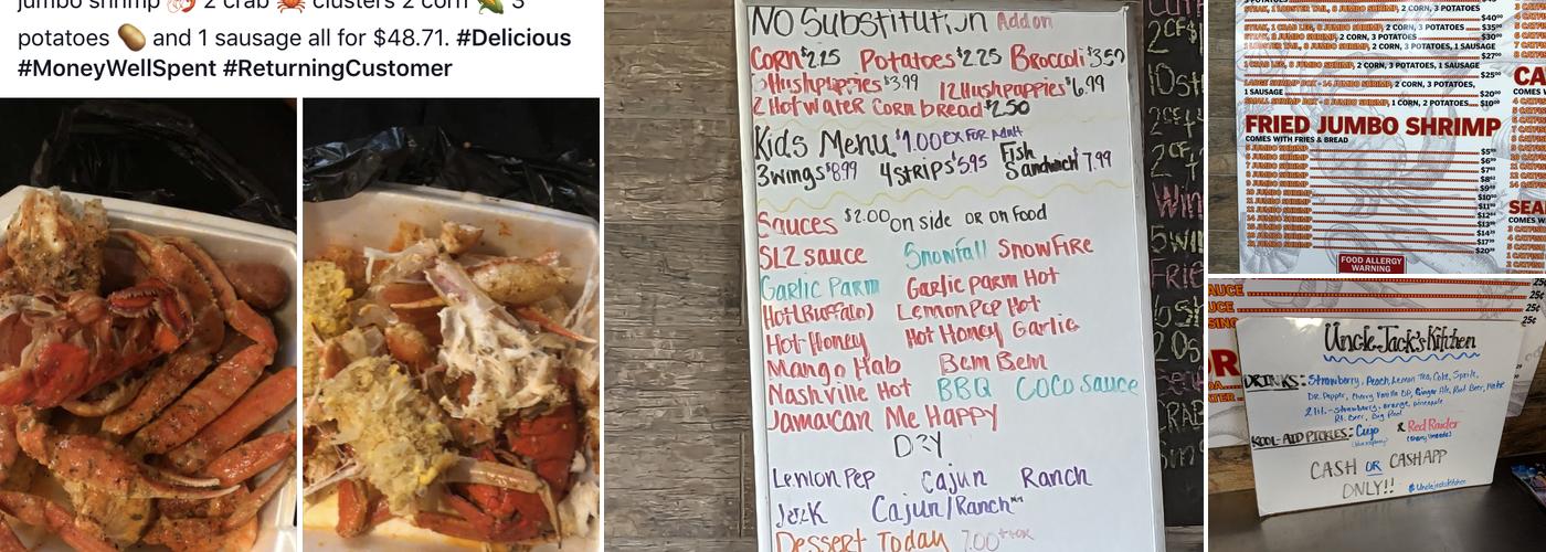 Uncle Jack’s Kitchen Menu