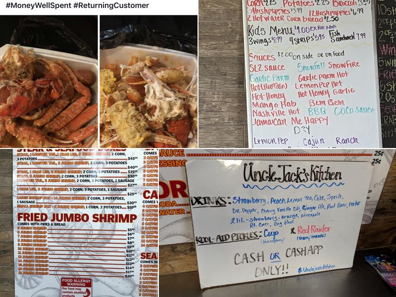 Uncle Jack’s Kitchen Menu