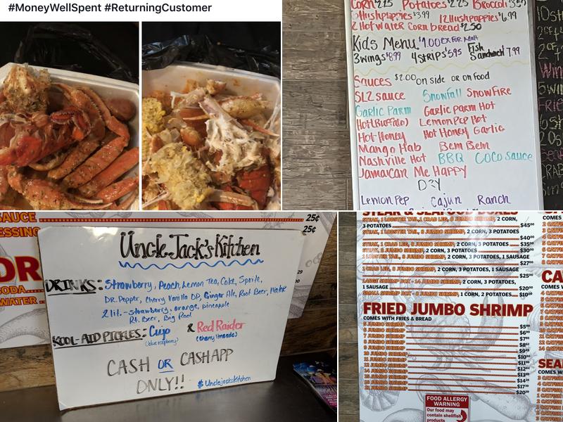 Uncle Jack’s Kitchen Menu