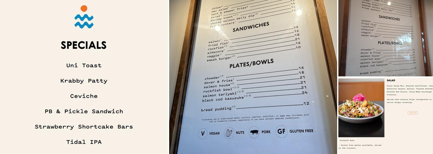Local Tide Menu