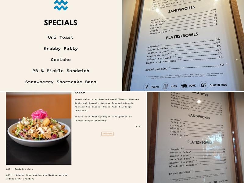 Local Tide Menu