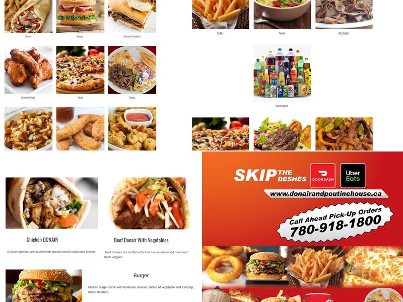 Donair and Poutine House Menu
