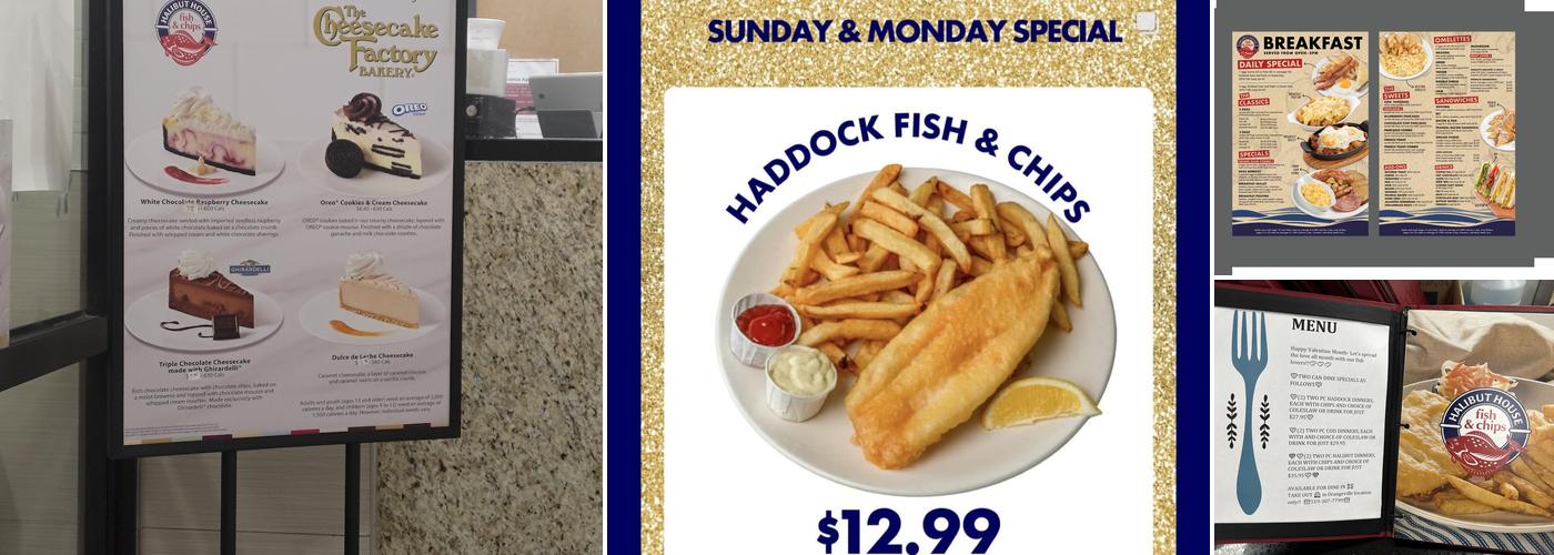 Halibut House Fish and Chips Menu