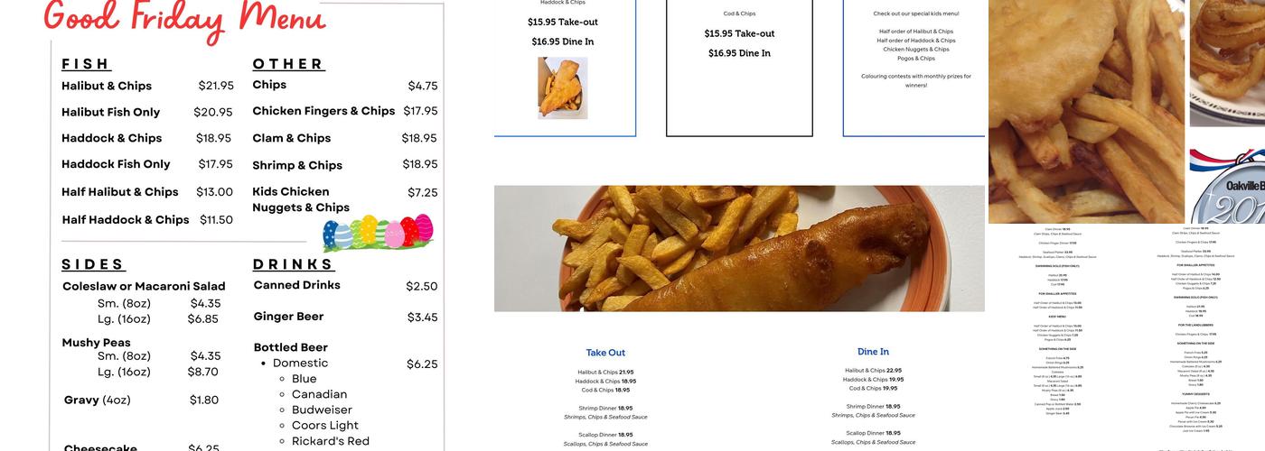 Bronte Fish & Chips Menu