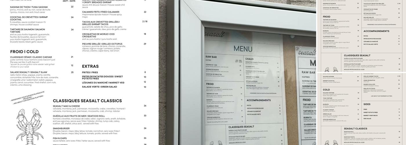 Seasalt Menu