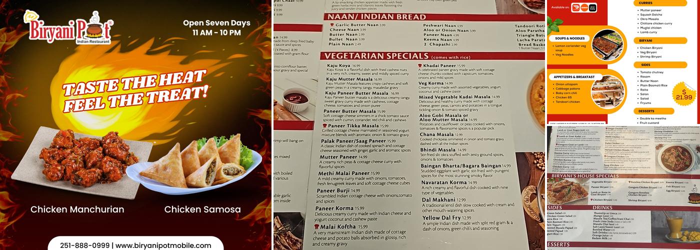 Biryani Pot Menu