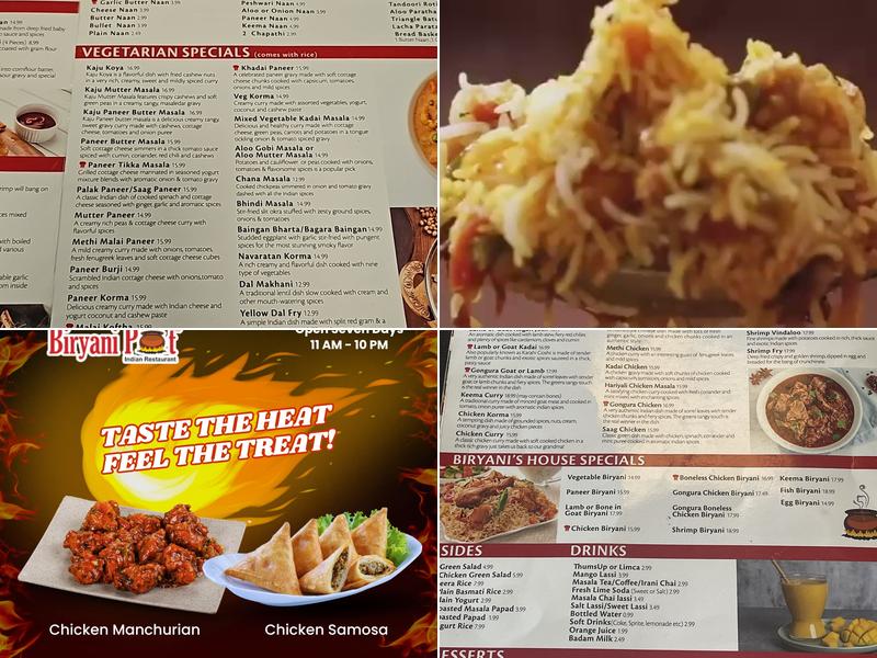 Biryani Pot Menu