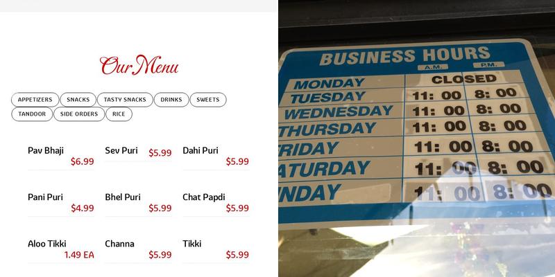 Ambala Sweets and Spices Anahiem Menu