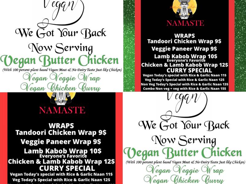 Authentic India Menu