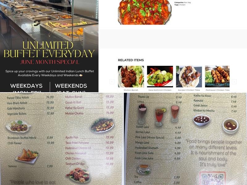 BRUNDAVAN Menu