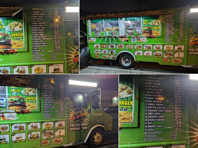 Curry On Wheels Menu