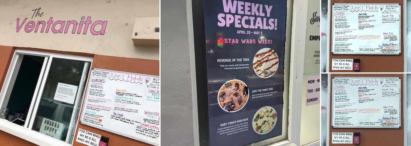 Sweet Melody Ice Cream Menu