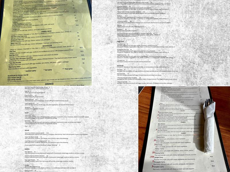 Charm Thai Eatery Menu