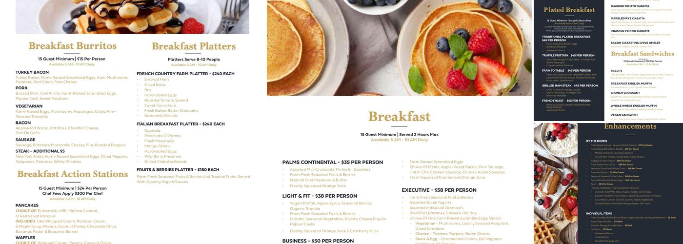 A.Y.C.E Buffet Menu