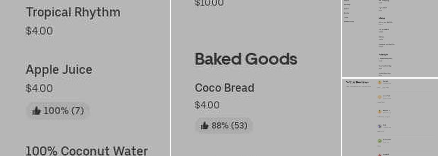 Running Cool Restaurant Menu