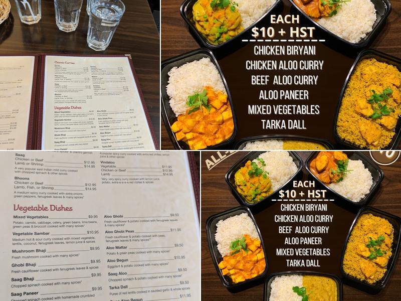 Taj Curry House Menu