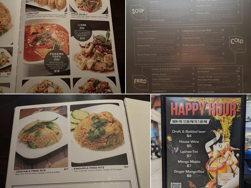 Nora Thai Menu