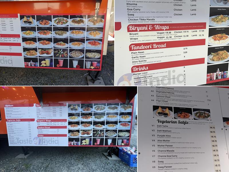 New Taste of India Menu