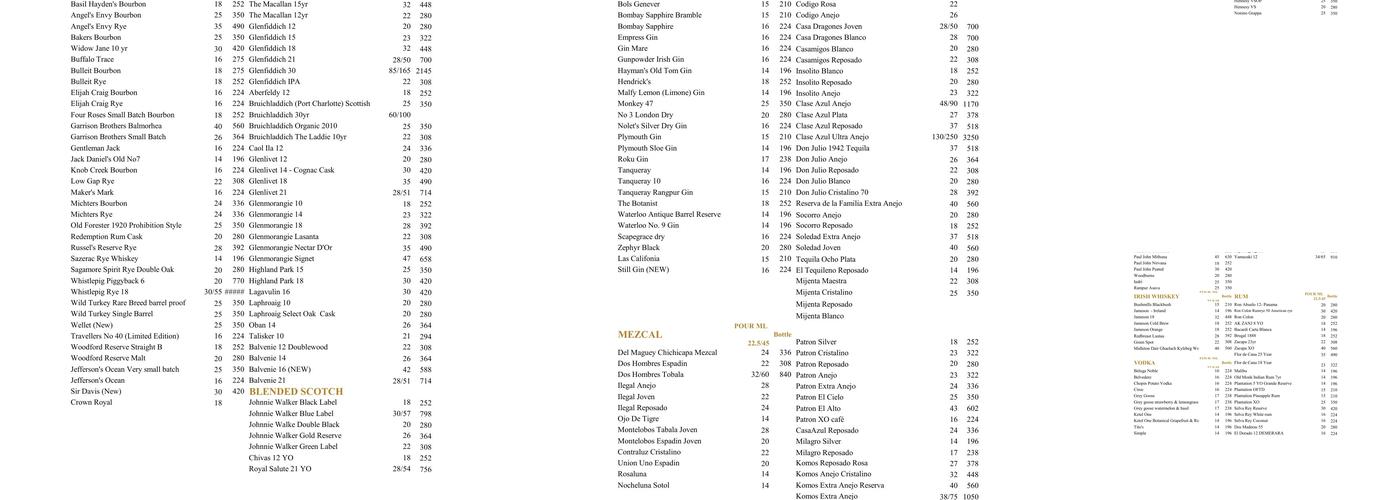 Musaafer Menu