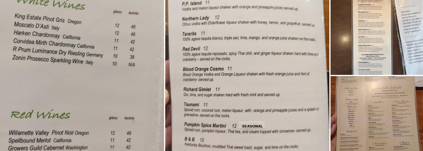 Ta Ra Rin Thai Cuisine (Coburg Rd) Menu