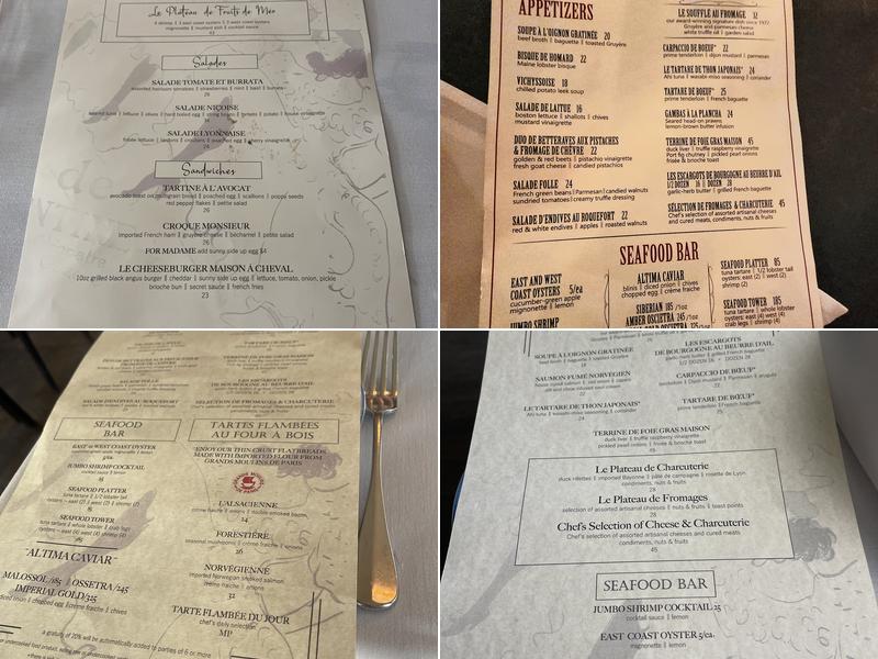 La Goulue Palm Beach Menu