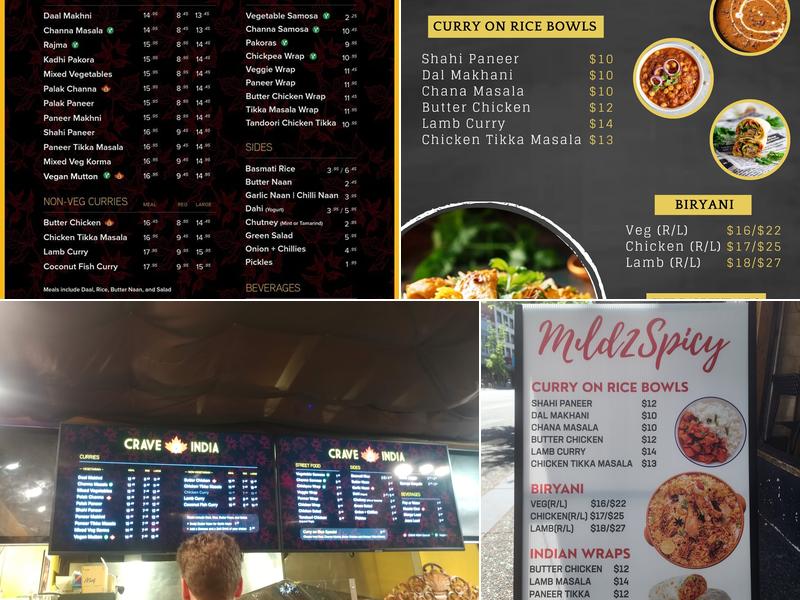 mild 2 spicy by crave India Menu