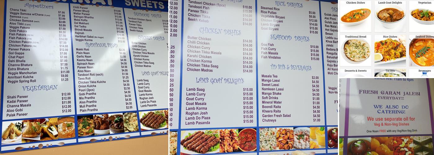 Bharat Sweets & Restaurant Menu