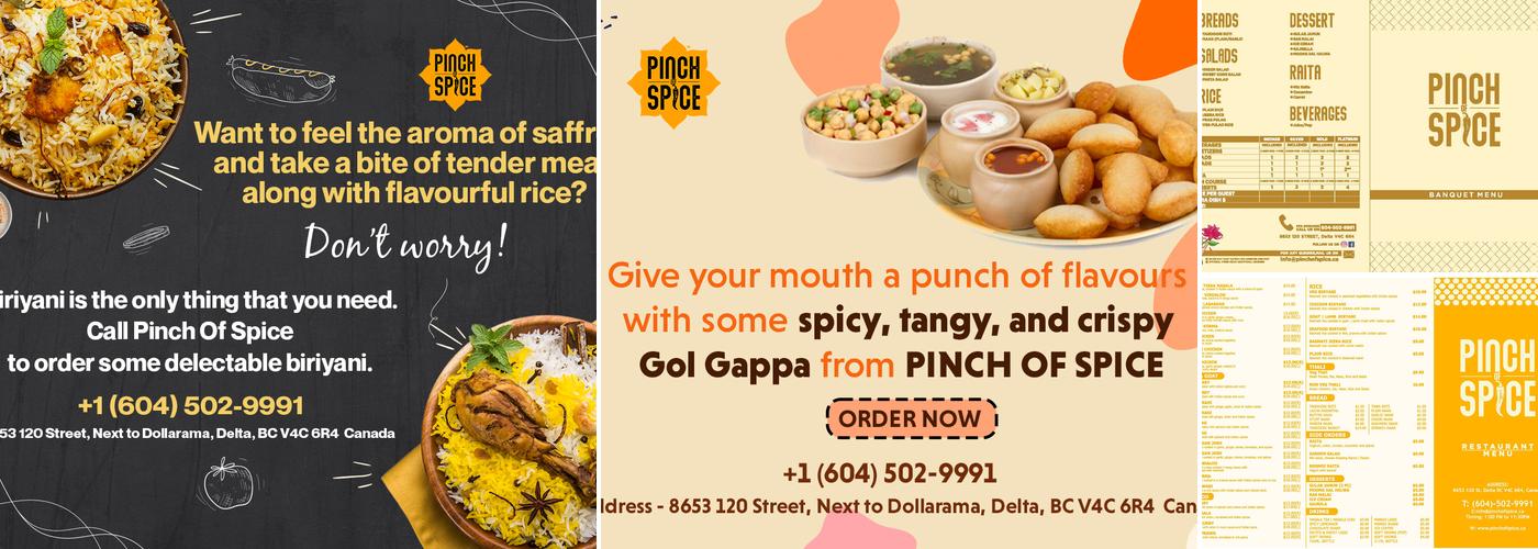 Pinch Of Spice | Indian Cuisine • Banquet Hall Menu