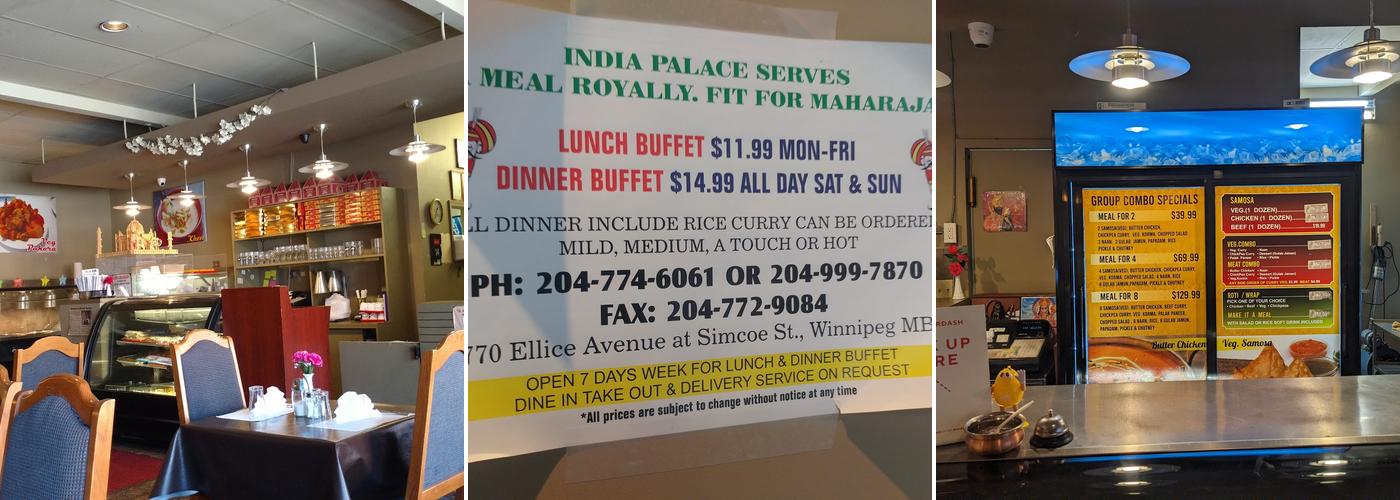 India Palace Restaurant Menu