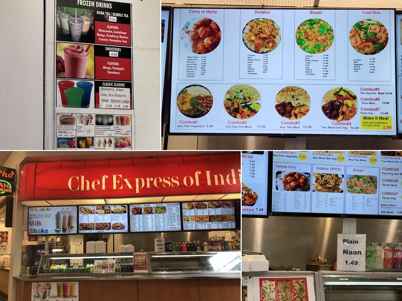 Chef Express of India Menu