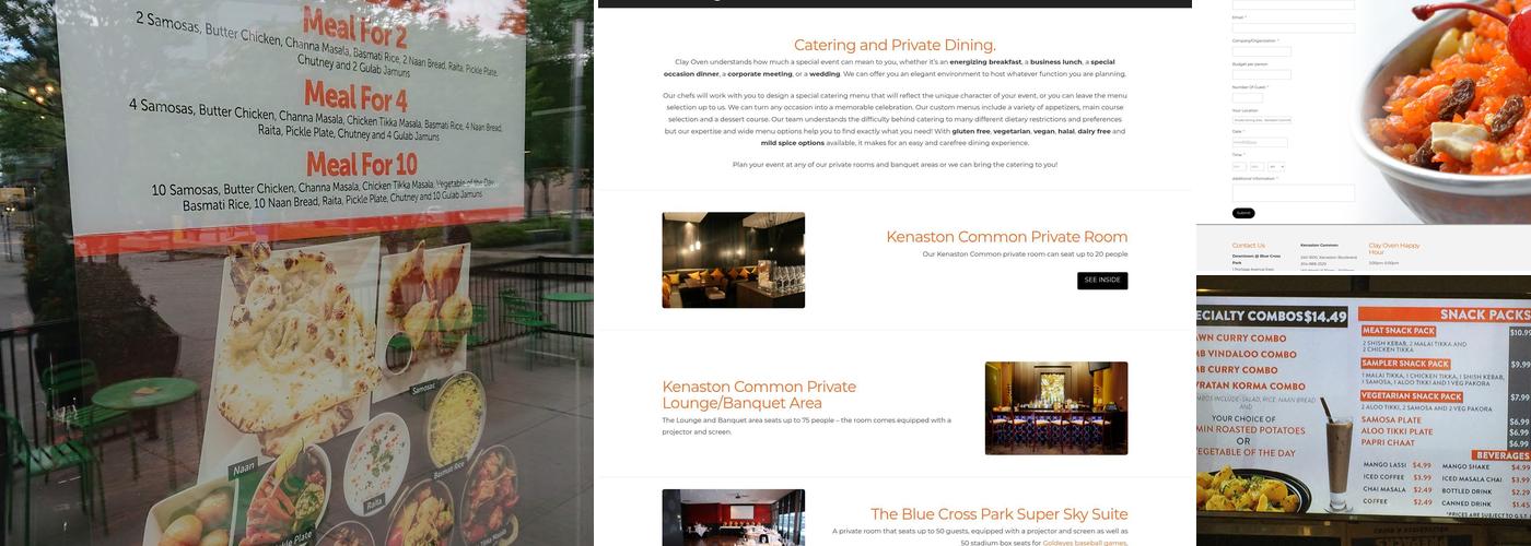 Clay Oven Express Menu