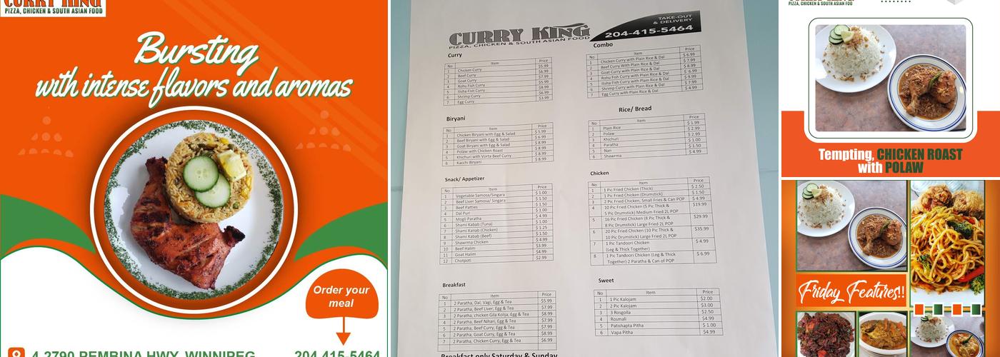 Curry King Menu