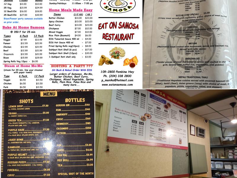 Eat on Samosa Menu