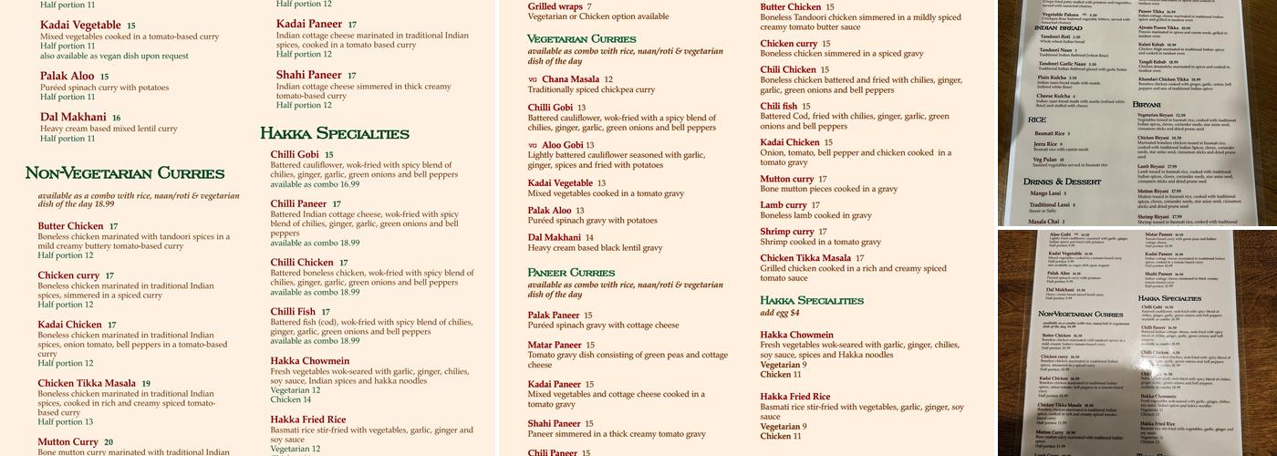 Tawa Grill Menu